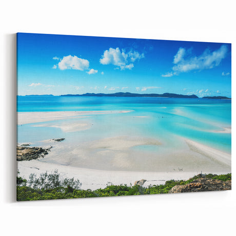 Great Barrier Reef Wall Art - Serene Tropical Beach Ocean Canvas Print