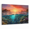 Sunset Over Coral Reef Wall Art - Great Barrier Reef Canvas Prints