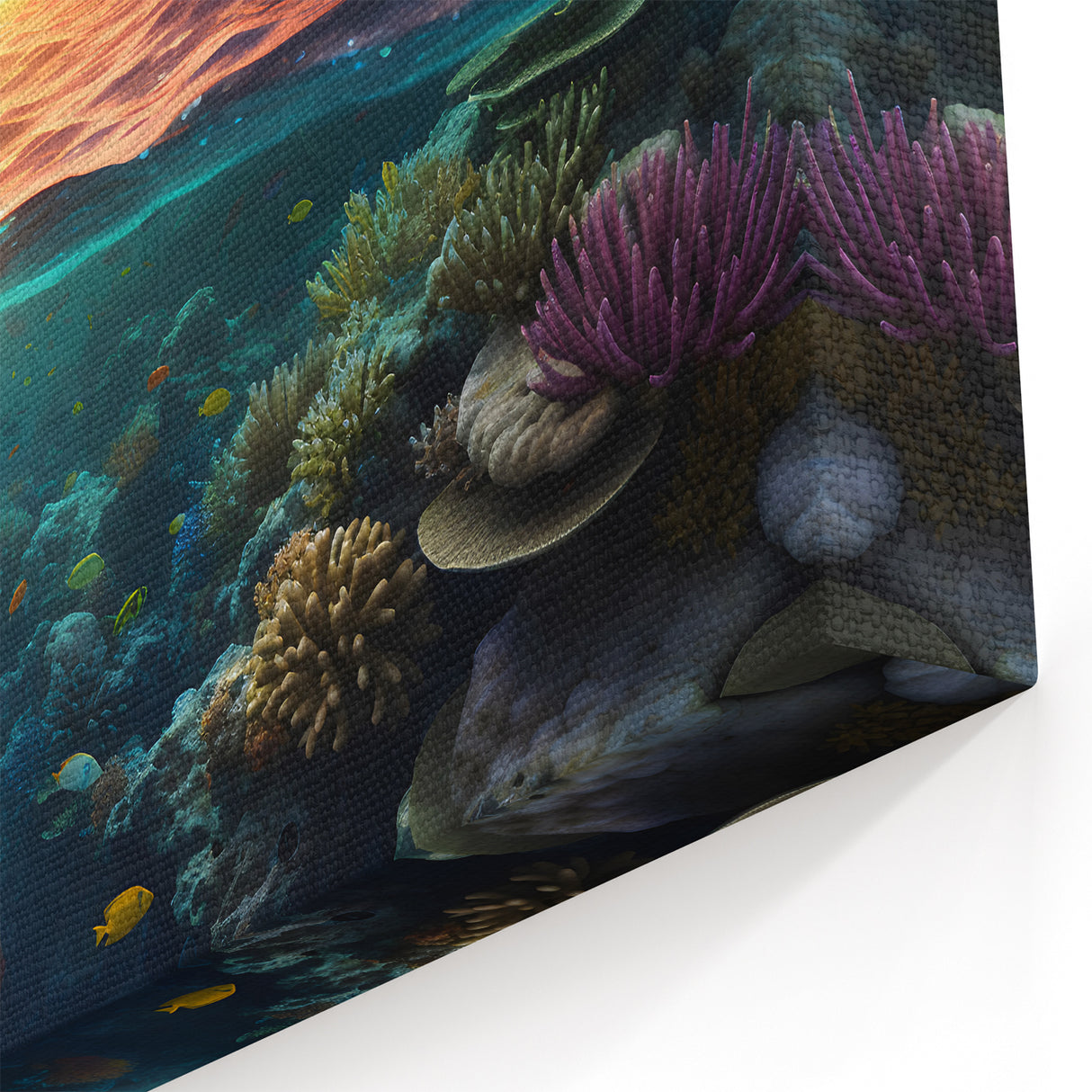 Sunset Over Coral Reef Wall Art - Great Barrier Reef Canvas Prints