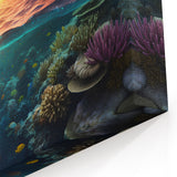 Sunset Over Coral Reef Wall Art - Great Barrier Reef Canvas Prints