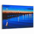 Melbourne Pier Sunset Wall Art - Serene Evening Seaside Canvas Print