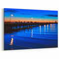 Melbourne Pier Sunset Wall Art - Serene Evening Seaside Canvas Print