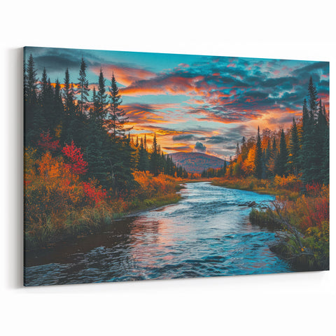 Forest Trees Wall Art - Serene Botanical Forest Landscape Canvas Print