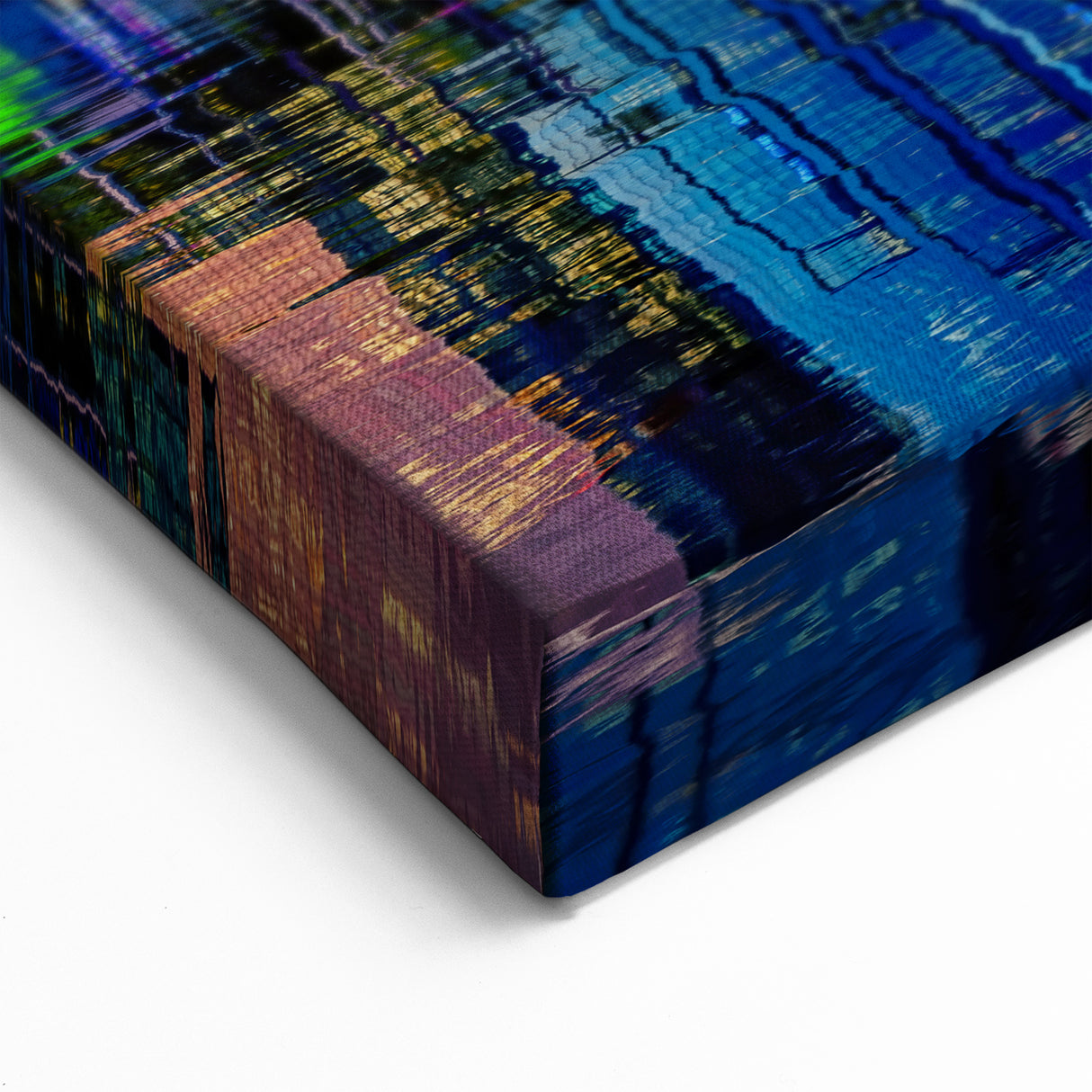 Perth Cityscape Art - Colorful Night Reflection Perth Skyline Canvas