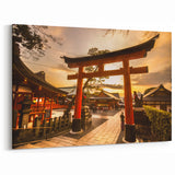 Kyoto Cityscape Prints - Vibrant Torii Gate and Sunset Scenic View