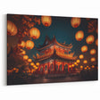 Kyoto Lantern Festival Art - Glowing Lanterns and Pagoda at Night