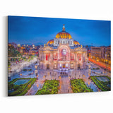 Mexico City Skyline Art - Iconic Palacio de Bellas Artes Canvas Print