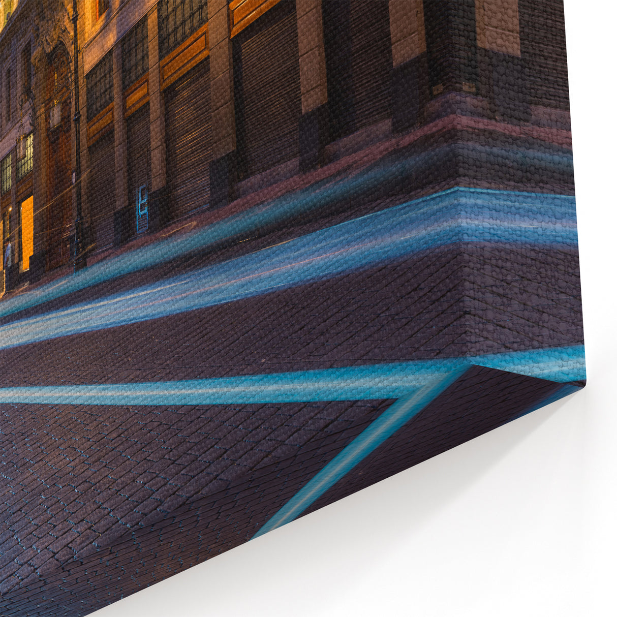 Mexico City Nightscape Art - Illuminated Historic Street Canvas Print
