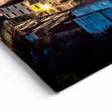 Mexico City Skyline Art - Night View of Historic Hilltop Town Canvas