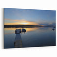 Golden Sunset by the Dock – Tranquil Northwest Territories Wall Art