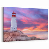 Nova Scotia Lighthouse at Sunset - Scenic Nova Scotia Coastal Canvas Art
