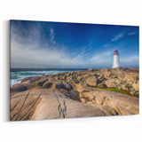 Scenic Nova Scotia Lighthouse Art - Coastal Landscape Canvas Wall Art