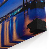 Halifax Bridge at Night - Stunning Nova Scotia Cityscape Canvas Art
