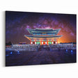 Korean Palace at Night - Scenic Galaxy Sky Art Print