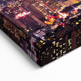 Seoul Cityscape at Sunset - Modern Korean Wall Art on Framed Canvas