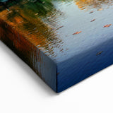 Korean Autumn Pavilion Reflections - Traditional Landscape Wall Art Print