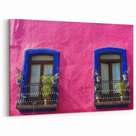 Vibrant Oaxaca Decor - Colorful Mexican Street Art Canvas Print