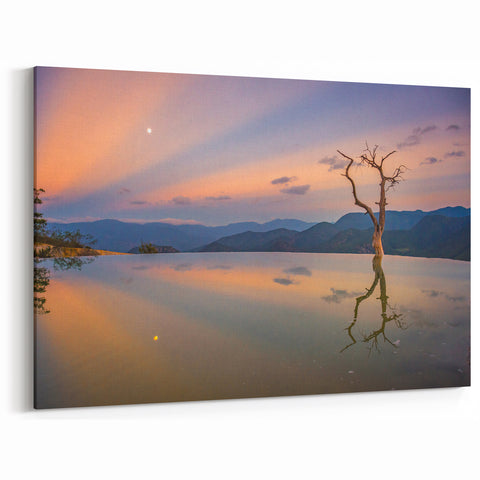 Vibrant Oaxaca Sunset Art - Scenic Mexican Landscape Canvas Print