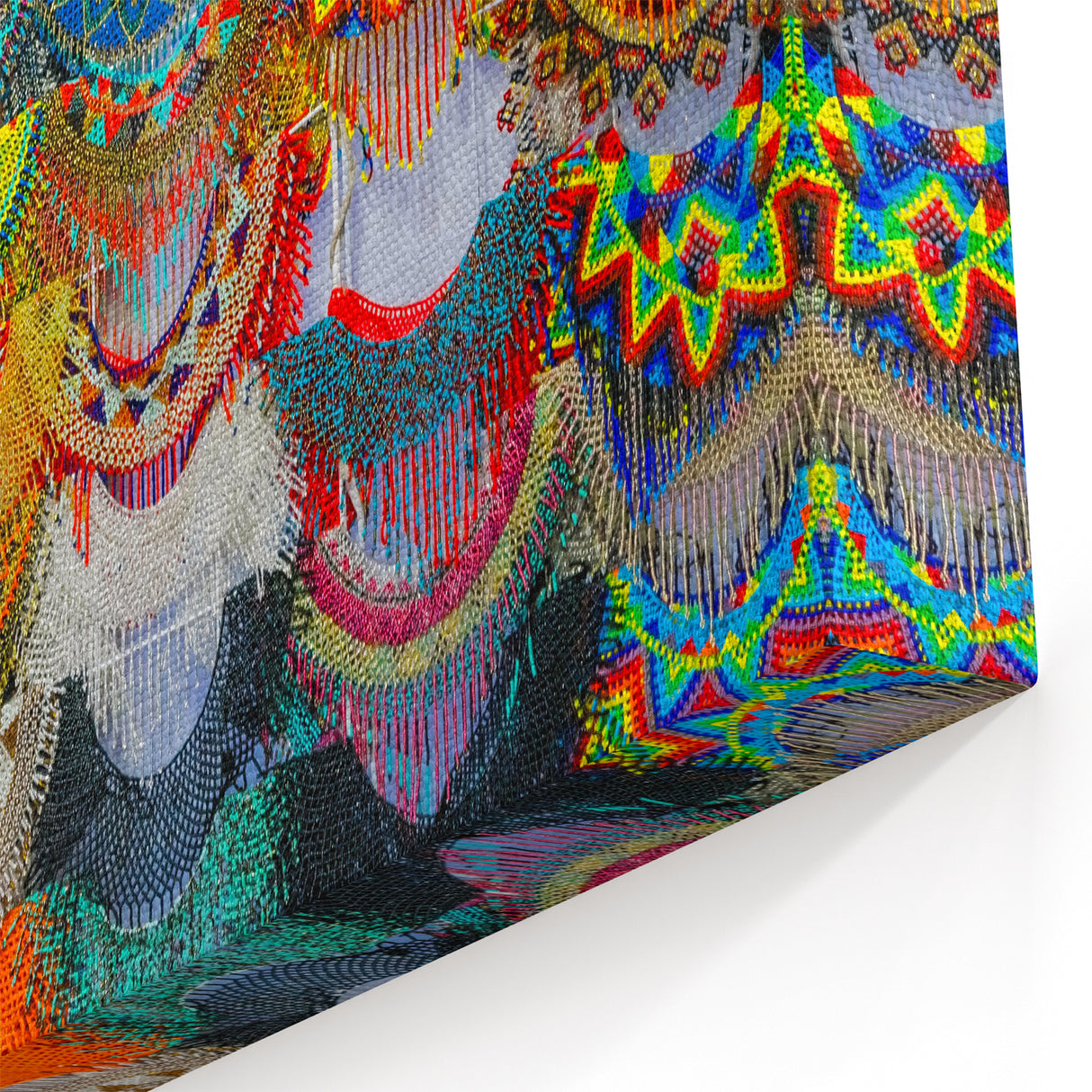 Vibrant Mexican Cultural Art - Colorful Oaxaca Beaded Artwork Prints
