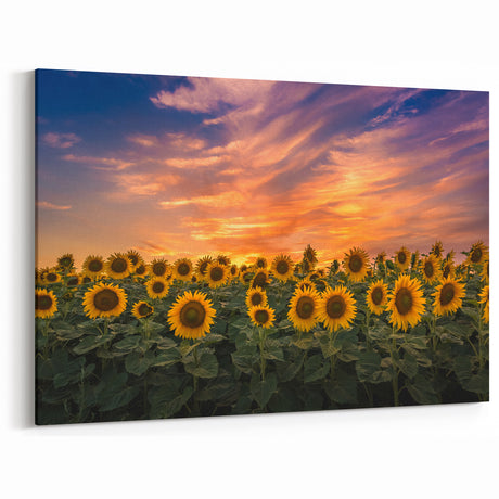 Vibrant Sunflower Wall Art | Stunning Sunflower Canvas Print for Home Decor