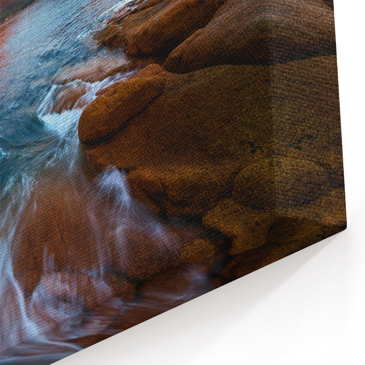 Scenic Tasmania Artwork – Freycinet Coastline with Vibrant Mountain Sunset