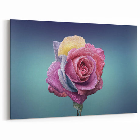 Vibrant Multicolor Rose Wall Art - Stunning Floral Canvas Print for Decor