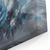 Vibrant Blue Rose Wall Art - Dynamic Floral Canvas Print for Modern Decor