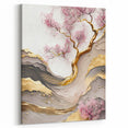 Elegant Sakura Blossom Art – Japanese Cherry Blossom Tree Gold Decor