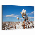 Botanical Cotton Flower Art - Contemporary Cotton Bloom Wall Print