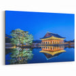 Seoul Skyline Canvas – Gyeonghoeru Pavilion Reflection Wall Art
