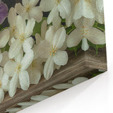 Rustic Purple and White Floral Art - Elegant Botanical Wall Decor