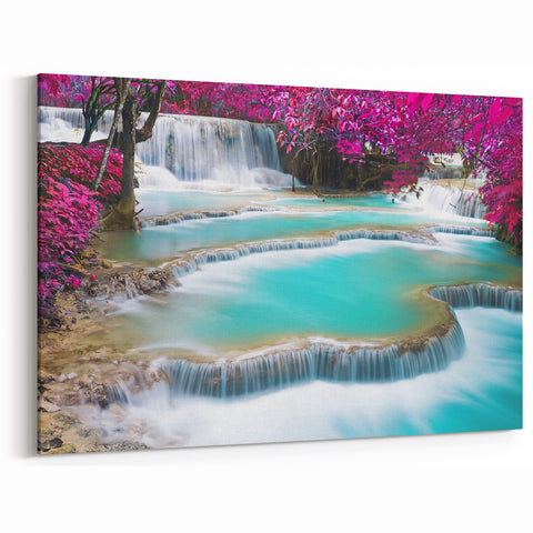 Laos Wall Art – Vibrant Laos Landscape Prints with Stunning Waterfalls