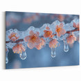 Frozen Blossoms in Ice | Nature Close-Up Frost Photography Wall Art