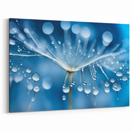Dandelion Seeds with Dew Drops | Nature Close-Up Frozen Wall Art