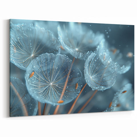Frosted Dandelion Magic – Nature Close-Up Winter Wall Art