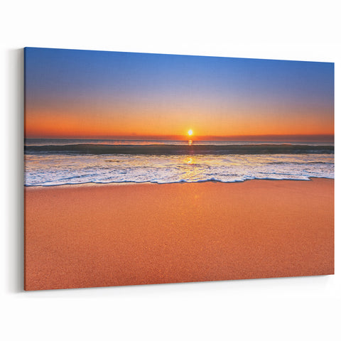 Barbados Landscape Art – Serene Sunset Beach Scene with Gentle Waves