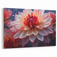 Blush Pink Dahlia Floral Art | Botanical Flower Canvas Print for Decor