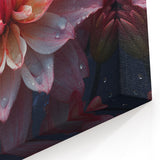 Blush Pink Dahlia Floral Art | Botanical Flower Canvas Print for Decor