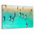 Tropical Canvas Art – Aerial Boats in Turquoise Waters of Cayman Island
