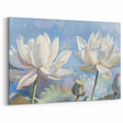 White Water Lily Canvas - Elegant Floral Wall Art for Home Decor