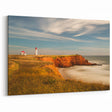 Lighthouse Coastal Scene Quebec – Scenic Cliff Landscape Wall Art