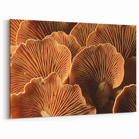 Rustic Mushroom Floral Wall Art | Nature Close-Up Botanical Canvas Art