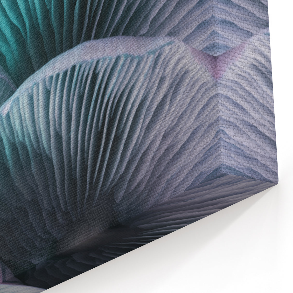 Blue Floral Wall Art: Nature Close-Up of Textured Petals Canvas Art