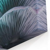 Blue Floral Wall Art: Nature Close-Up of Textured Petals Canvas Art