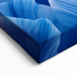 Blue Floral Wall Art: Nature-Inspired Botanical Close-Up Canvas Print