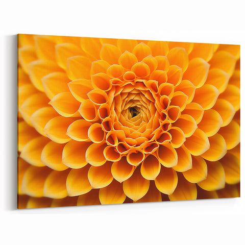 Golden Floral Wall Art: Vibrant Nature-Inspired Botanical Close-Up Print