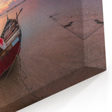 Tropical Malaysia Poster – Serene Sunset with Traditional Wooden Boat