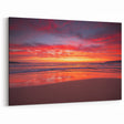 Tropical Beach Wall Art - Fiery Dominican Sunset Over Tranquil Waves
