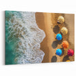 Dominican Republic Canvas Prints - Colorful Umbrellas on Sandy Beach
