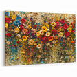 Textured Floral Wall Art – Bold Wildflower Canvas Print for Home Decor